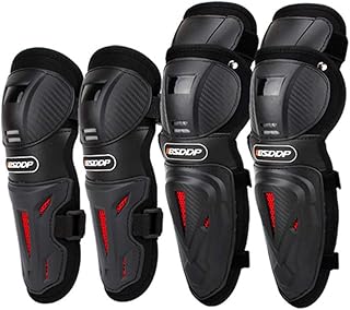 4 pièces genouillères réglables pour adultes, coudières, protège-coudes pour moto et course