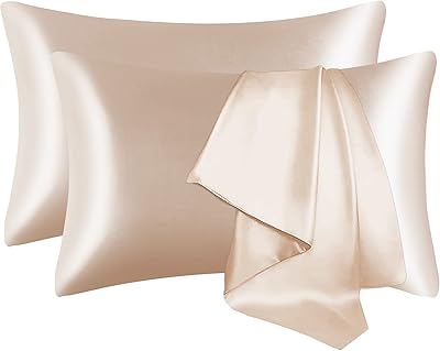 Lot de 2 taies d'oreiller en satin gvtech hair & skin