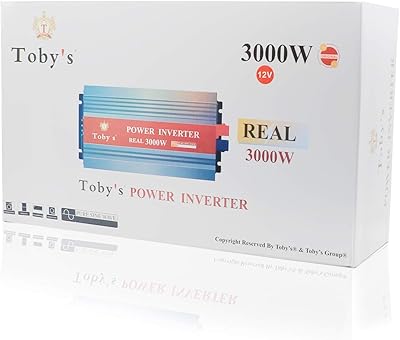 Convertisseur de tension de voiture automatique toby's 3000w dc 12v à ac 220v