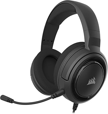 Casque de jeu stéréo corsair hs35 - oreillettes en mousse à mémoire