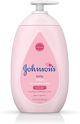 Lotion hydratante hypoallergénique à l'huile de noix de coco johnson's baby rose, 16,9