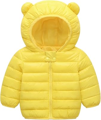 Manteaux d'hiver pour petits garçons et filles avec capuche pour oreilles rembourrées