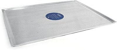 Plaque de four rectangulaire perforée en aluminium vaj, taille 60 cm x 40