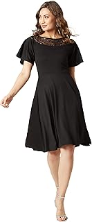 Robe large en polyester pour femme (moss19d13-10-62)