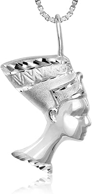 Collier de la reine égyptienne néfertiti en argent sterling avec chaîne