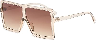 Lunettes de soleil carrées surdimensionnées à la mode gearvesia pour femmes et hommes