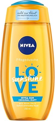 Nivea care love sunshine gel douche rafraîchissant à l'aloe vera, douche au ph