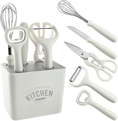 Ensemble d'ustensiles de cuisine fikihtim 6 pièces comprenant un couteau d'office, un couteau