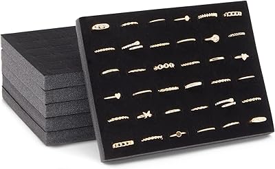 6 pièces organisateur de bagues en velours noir, plateaux d'exposition de bijoux, boîte de rangement, organisateur de voyage, organisateur de vente de bijoux (7,5 x 5,5 x 0,5 pouces) – Photo produit Dakar Sénégal – Livraison rapide 6 pièces organisateur de bagues en velours noir, plateaux d'exposition de bijoux, boîte de rangement, organisateur de voyage, organisateur de vente de bijoux (7,5 x 5,5 x 0,5 pouces). Électroménager, mode, beauté... Diaytar a tout en stock