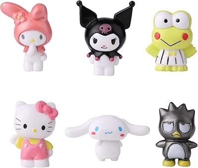 Ensemble de 6 figurines mignonnes pour la décoration de gâteaux, fournitures de fête