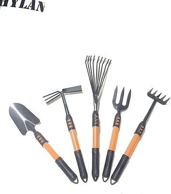 Ensemble d'outils de jardin helan 5 pièces, kit de jardinage durable comprenant une pelle