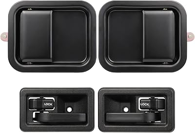 Ensemble de poignées de porte compatibles avec jeep wrangler yj 1991-1996 tj 1997-2004