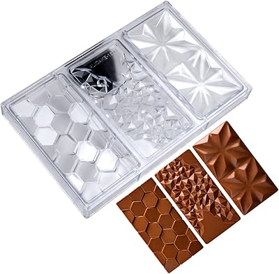 Moule à chocolat en polycarbonate pour barres de chocolat bonbon, forme de diamant