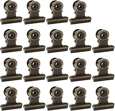 100pcs clips de charnière en métal, petits clips bouledogue en bronze avec fente