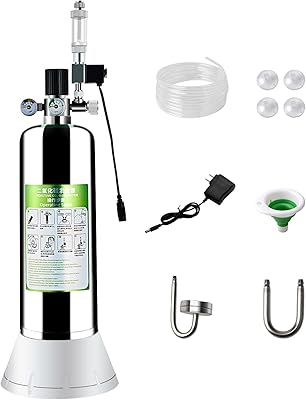 Système générateur de co2 zrdr 2l avec double manomètre, soupape de surpression automatique