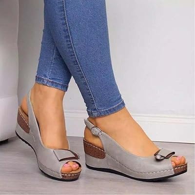 Sandales à bride à boucle pour femmes, chaussures de plage pour femmes, sandales