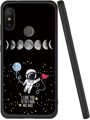 Coque yoedge xiaomi mi a2 lite en silicone noir avec impression de personnalité