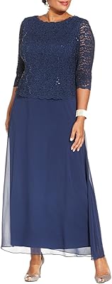 Alex evenings robe grande taille en dentelle florale pour femme