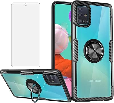Coque mobile pour samsung galaxy a71 4g network avec protecteur d'écran en verre
