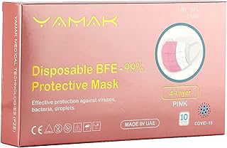 Masque jetable 4 couches pour adultes et adolescents masque respirant anti-poussière