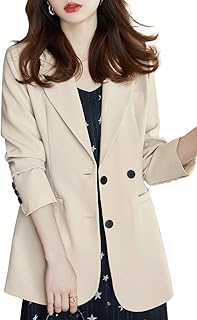 Veste blazer décontractée coupe ajustée à un bouton pour femme pour le travail
