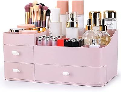 Organisateur de maquillage avec tiroirs vitrine cosmétique pour pinceaux lotions parfums