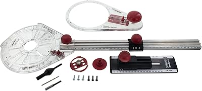 Ensemble de guides de cercle milescraft 1219 coupe-cercle de routeur pour couper-acheminer