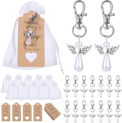 38 pièces porte-clés ange coffret cadeau souvenir de mariage cadeaux de fête prénatale
