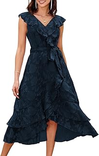 Robes de demoiselle d'honneur d'été pour femmes, pour mariage, col en v, ourlet