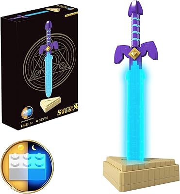 Ensemble de blocs de construction d'épée de maître brillant, décorations botw de link