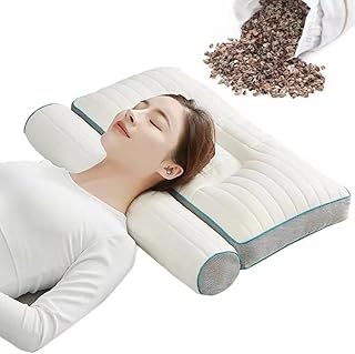 Orchid m® oreiller ultra confortable oreiller de couchage cervical cylindrique en sarrasin