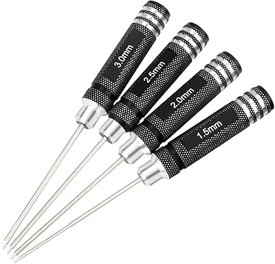 Hobby ace 4pcs jeu d'outils de tournevis hexagonaux pour hélicoptère rc