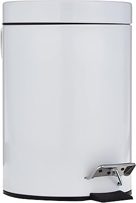 Poubelle à pédale vag en acier inoxydable capacité 3 litres blanc