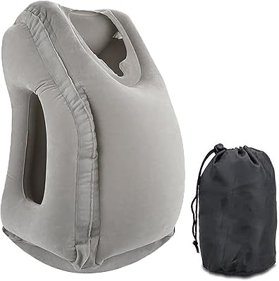 Oreiller cervical gonflable thmin pour avions, avions, voitures, bus, trains, sieste au bureau