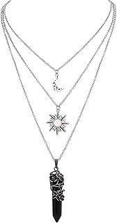 Collier ras du cou croissant gothique collier lune et soleil cadeau gothique