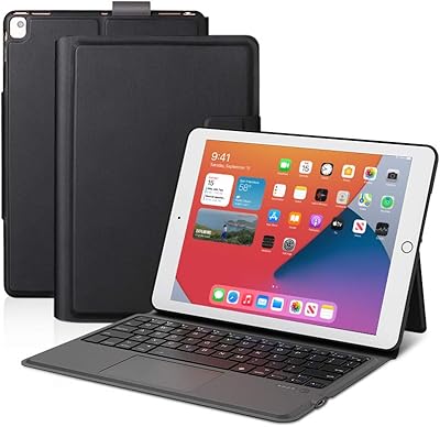 Étui avec clavier pour ipad 10.2 8e 7e génération 2020 2019 pavé tactile