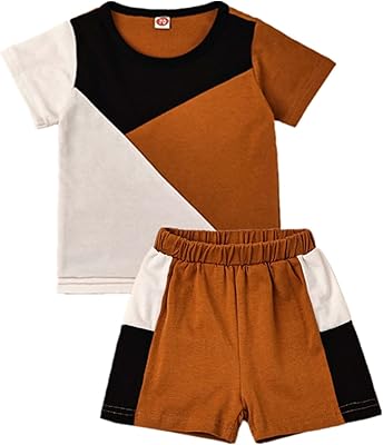 Ensemble de vêtements d'été deux pièces pour jeune garçon composé d'un t-shirt