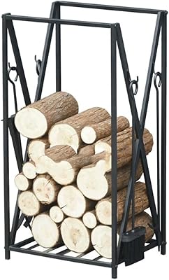 Support à bois de chauffage extérieur et intérieur étanche, magasin d'empilage de bois