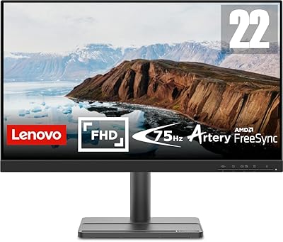 Moniteur lenovo l22e 30 21,5" fhd va, 4 ms jusqu'à 75 hz, hdmi