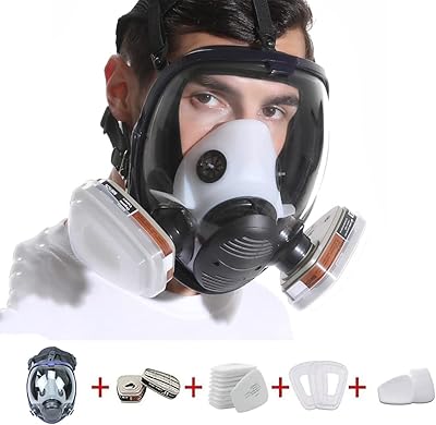 Masque respiratoire complet réutilisable 17 en 1 de grande taille avec filtres