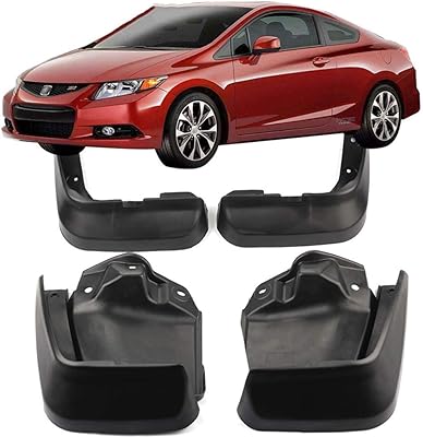 Accessoires de garde-boue de voiture konwed, panneaux de garde-boue, pour honda civic 2011-2015 2011 2012 2013 2014 2015. Diaytar : Parce que vous méritez le meilleur sans vous ruiner