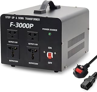 Transformateur de tension yinleader dt-3000va pour appareils domestiques et commerciaux avec prise 220