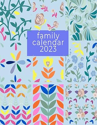Calendrier familial 2023 : mensuel heureux organisateur à domicile