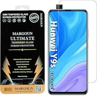 Protecteur d'écran en verre trempé transparent margoun (6,5 pouces) pour huawei y9s /