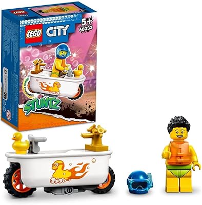 Lego city 60333 ensemble de vélo-baignoire cascadeur (14 pièces)
