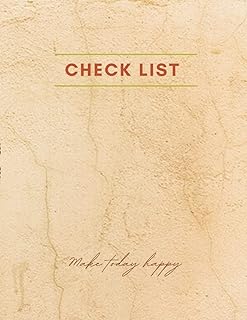 Liste de contrôle pour le planificateur mur en béton beige avec textures d'espaces en gros plan, couverture de texte 100 pages - grand (8,5 x 11 pouces). Shoppez futé, shoppez Diaytar Sénégal