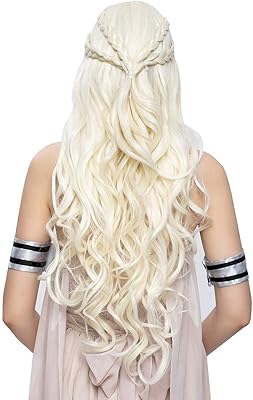 Perruque de cosplay daenerys targaryen de game of thrones saison 7