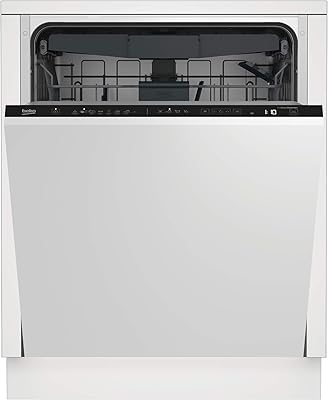 Lave-vaisselle encastrable beko avec 8 programmes et 14 couverts, en acier, avec une garantie