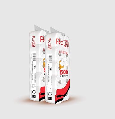 Rouleau de papier toilette royal classic 500 feuilles, paquet de 20 rouleaux