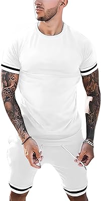Ensemble de vêtements deux pièces t-shirt et short musclés à manches courtes